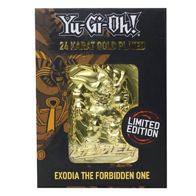 Yugioh Exodia The Forbidden One Metal Card 24k Gold Plated Ingot Official Item-image