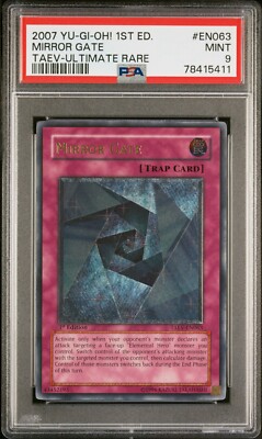 YUGIOH! PSA 9 2007 Mirror Gate TAEV-EN063 Ultimate Rare 1st Edition-image
