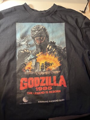 Godzilla 1985 VHS Cover Return of Godzilla Custom T Shirt Toho (Pick Your Size!)-image