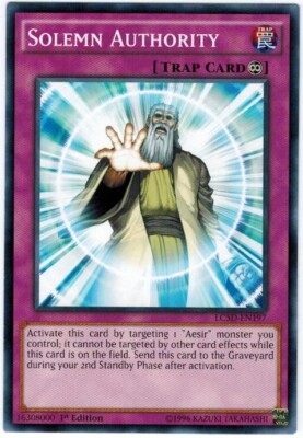 3 x Solemn Authority - LC5D-EN197 - Common - 1st Edition Near Mint, English-image