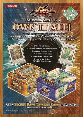 2006 Yu-Gi-Oh! 5D's TCG Tins Vintage Print Ad/Poster Official Card Game Art 00s-image