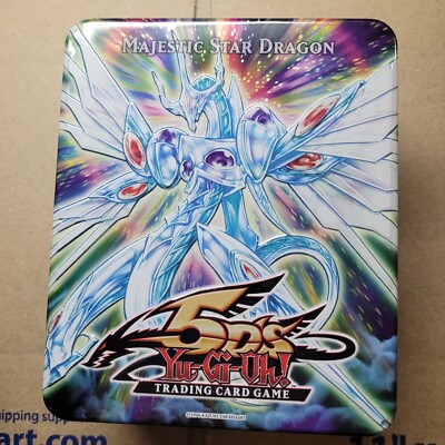Yugioh 5ds Majestic Star Dragon (Tin Only) 1996 Empty w/ card divider insert-image