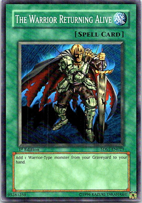 The Warrior Returning Alive 5DS1-EN023 Yu-Gi-Oh! Light Play 1st Edition -image