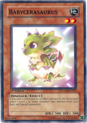 Babycerasaurus - POTD-EN022 - Common - 1st Edition LP YuGiOh!  Booster Set Cards-image