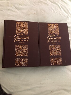 The Gourmet Cookbook Vol 1 & 2 - 12th print & 3rd Print Hardcover 1969/1959 RARE-image