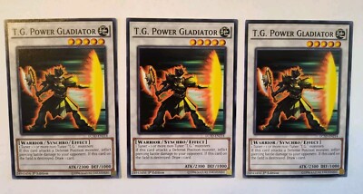 Yugioh T.G. Power Gladiator LC5D-EN214 Common 1st Ed NM x3 Playset-image