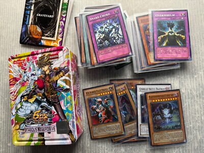 YU-GI-OH! TCG 5D's Stardust Overdrive 1st Edition English TIN & 62 CARD LOT foil-image