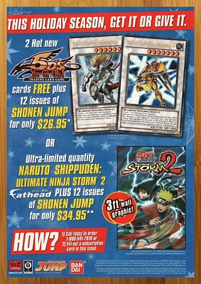 2009 Yu-Gi-Oh! 5D's TCG/Naruto Shippuden Print Ad/Poster Anime Card Game Art -image
