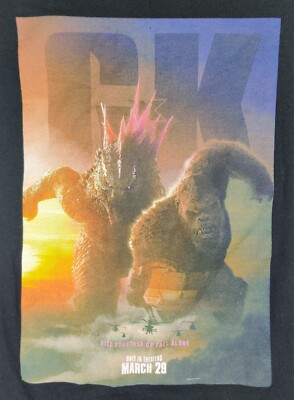 Godzilla VS King Kong The New Empire Promotional T Shirt Black Toho Legendary XL-image