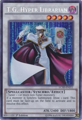 T.G. Hyper Librarian - LC5D-EN211 - Secret Rare - 1st Edition x1 - Moderately Pl-image