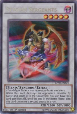 Yugioh! LP Stygian Sergeants - LC5D-EN243 - Secret Rare - 1st Edition Lightly Pl-image