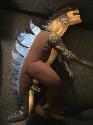 Vtg 1998 Godzilla Figure--Partly Posable w/ Vinyl Head/Arms Soft Plush 18