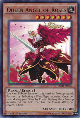 Yu-Gi-Oh Card - LC5D-EN096 - QUEEN ANGEL OF ROSES (ultra rare holo) - NM/Mint-image