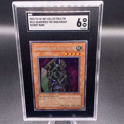 Yu-Gi-Oh! 2003 Gearfried the Iron Knight #012 Secret Rare SGC 6 Graded Slab-image
