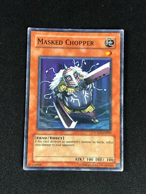  YUGIOH MASKED CHOPPER GX03-EN003 SUPER HP/CREASES-image
