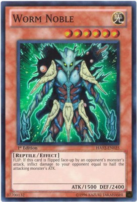 Yu-Gi-Oh Card - HA02-EN025 - WORM NOBLE (super rare holo) - NM/Mint-image