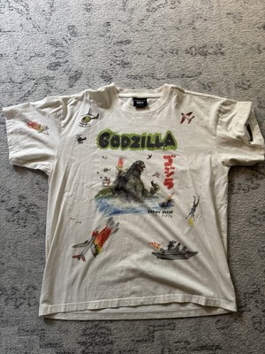 Teddy Fresh Shirt Mens XL White Godzilla Movie TV All Over Print Collab Basic-image