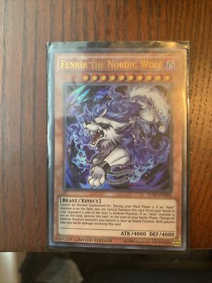 YuGiOh Fenrir the Nordic Wolf LC05-EN002 Limited Ed Ultra Rare NM/M #576-image