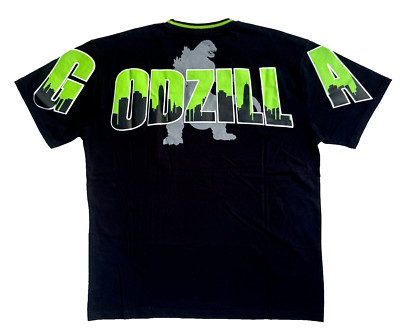 Godzilla Silhouette T-Shirt Size X-Large Green /Black Embroidered Front Patch-image
