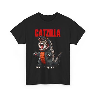 Catzilla Graphic Tee – Cool Cat Godzilla Mashup T-Shirt for Cat Lovers-image