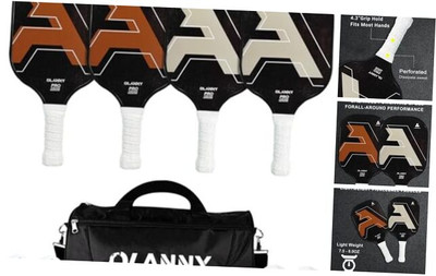 Graphite Pickleball Paddles Set- Premium Rackets Fiber Face & Polymer -image